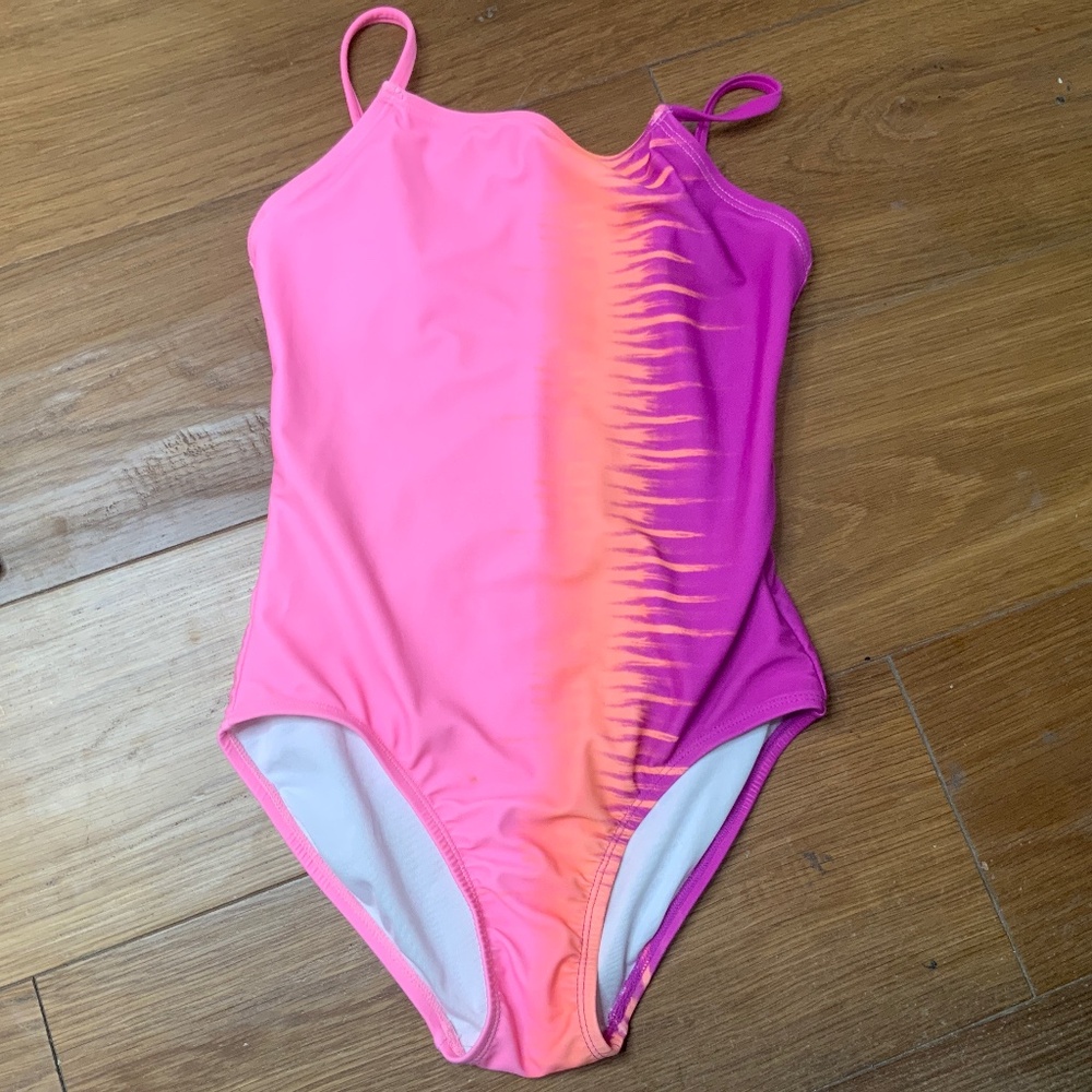 Old Navy Swimsuit Size Large Pink Orange and Purple